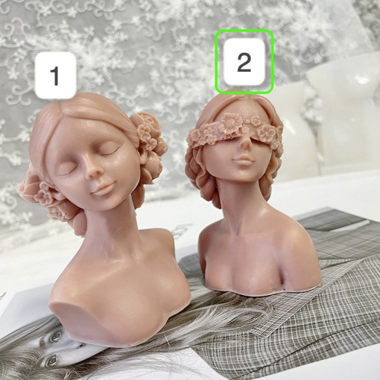 Girl Portrait Sculpture Silicone Mold