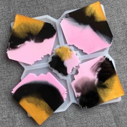 5 in 1 Large Interlocked Coaster Mold 