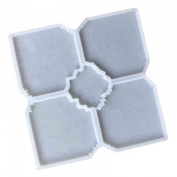 5 in 1 Large Interlocked Coaster Mold 
