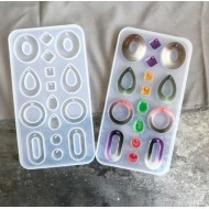 Crystal Epoxy Resin Mold Earrings