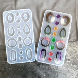 Crystal Epoxy Resin Mold Earrings