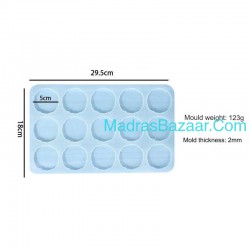 15 Cavity Round Agate Mold