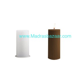 Ribbed Pillar candle Mold