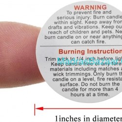 Candle Warning Stickers