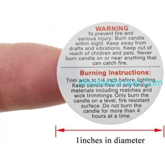 Candle Warning Stickers