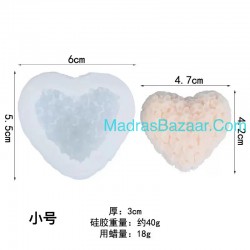 3D Heart Flower Mold