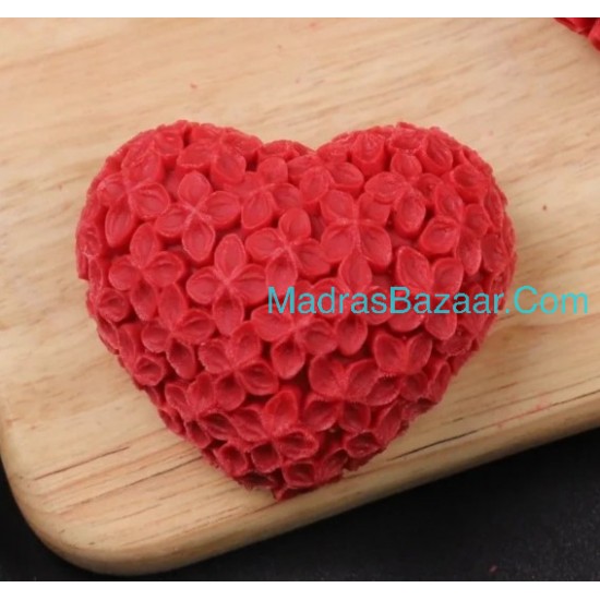 3D Heart Flower Mold