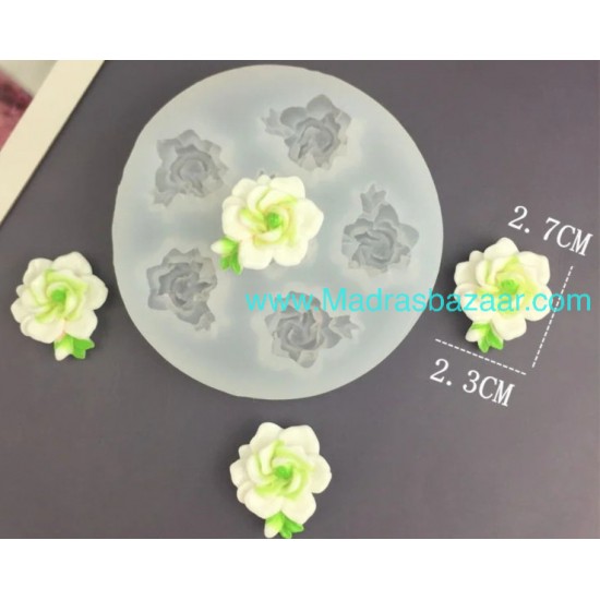 Camelia Flower 6 cavity Mold