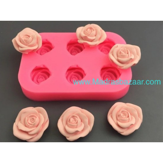 Rose 6 cavity Mold