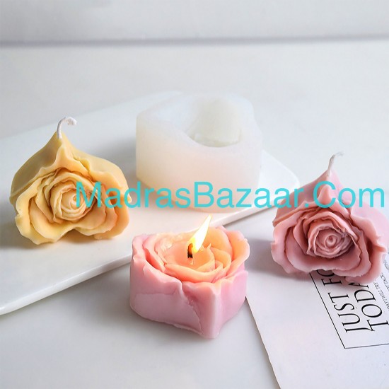 Heart Rose Candle Silicone Mold