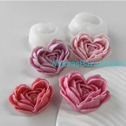 3d Rose Heart Mold