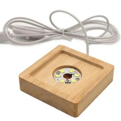 Square Solid Wood Base