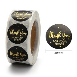 Gold Foil Thank you Sticker