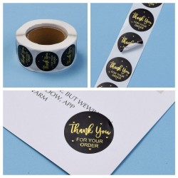 Gold Foil Thank you Sticker