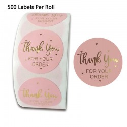 Pink Thank you Sticker
