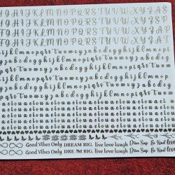 Alphabet Metal Foil Sticker 