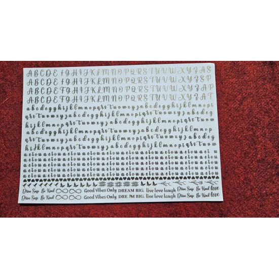 Alphabet Metal Foil Sticker 