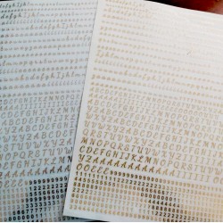 Alphabet Metal Foil Sticker 