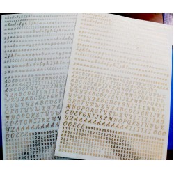 Alphabet Metal Foil Sticker 