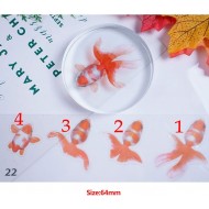 5 Sheets Gold Fish 3D
