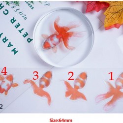 5 Sheets Gold Fish 3D