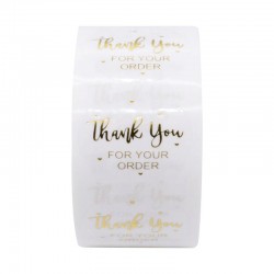 Gold Foil Thank you STicker