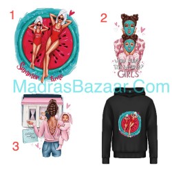 Mom and Girl Heat Transfer sheet