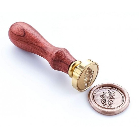 Peacock Plume Feather Wax Seal Stamp