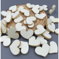 Natural color heart wooden