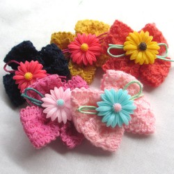 Crochet Resin Flatback Bows Winter Appliques