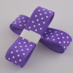 Purple polka dot grossgrain