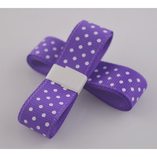 Purple polka dot grossgrain