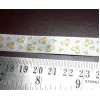 White ribbon yellow heart satin ribbon