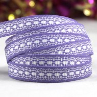 purple lace print Grossgrain 