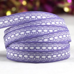 purple lace print Grossgrain 