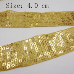 Golden sequined lace 