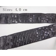 Black sequined lace 