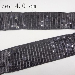 Black sequined lace 