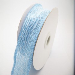 Blue Faux Burlap Hessian Burlap Ribbon