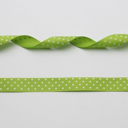 Green polka dot grossgrain 