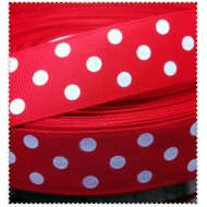 Red Polka grossgrain