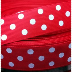 Red Polka grossgrain