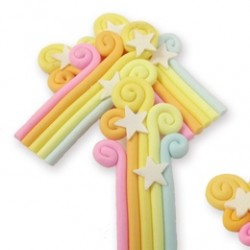 Cute standing clay rainbow 
