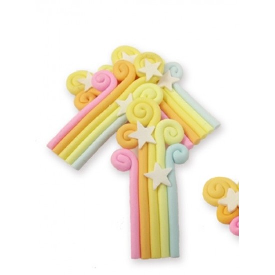 Cute standing clay rainbow 