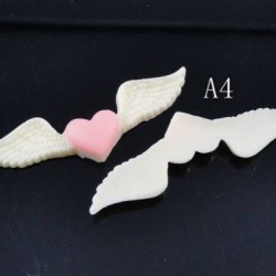 Peach heart with beige Wings 