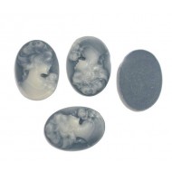 Blue oval lady