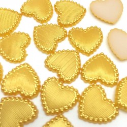 Gold pearl Heart