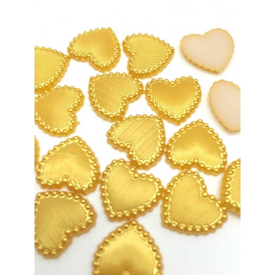 Gold pearl Heart