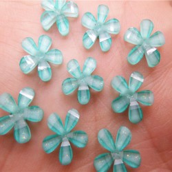 Blue resin bling flower 