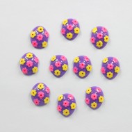 Purple Easter Eggs Colourful Flowers